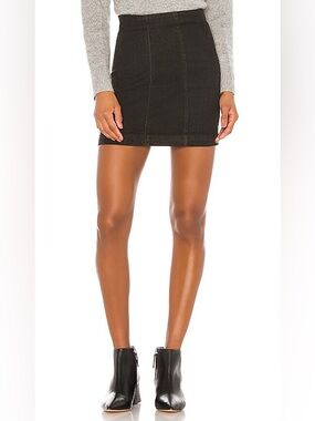 Free People Modern Femme Black Mini Skirt